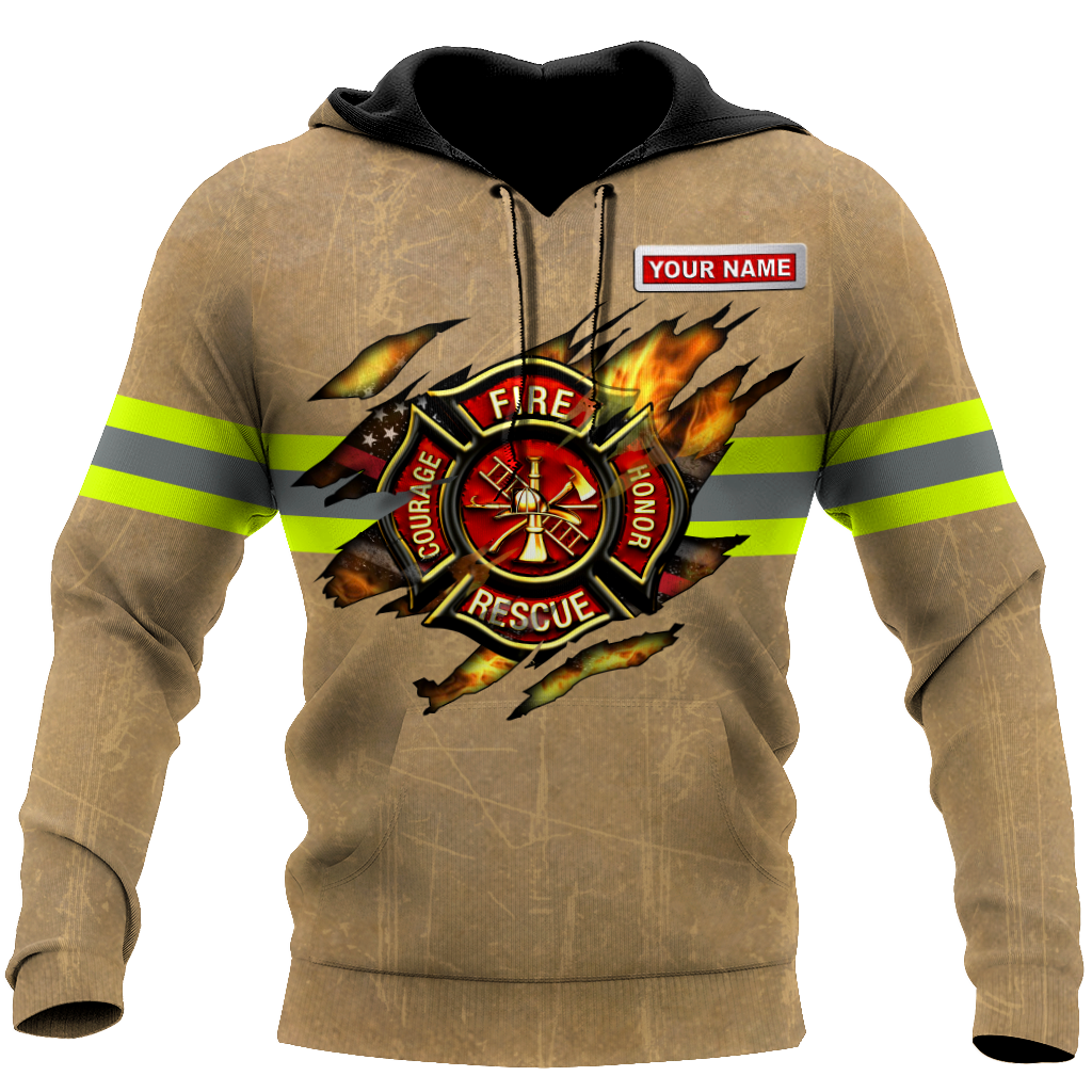 Customize Name Firefighter Hoodie For Men And Women MH22032102