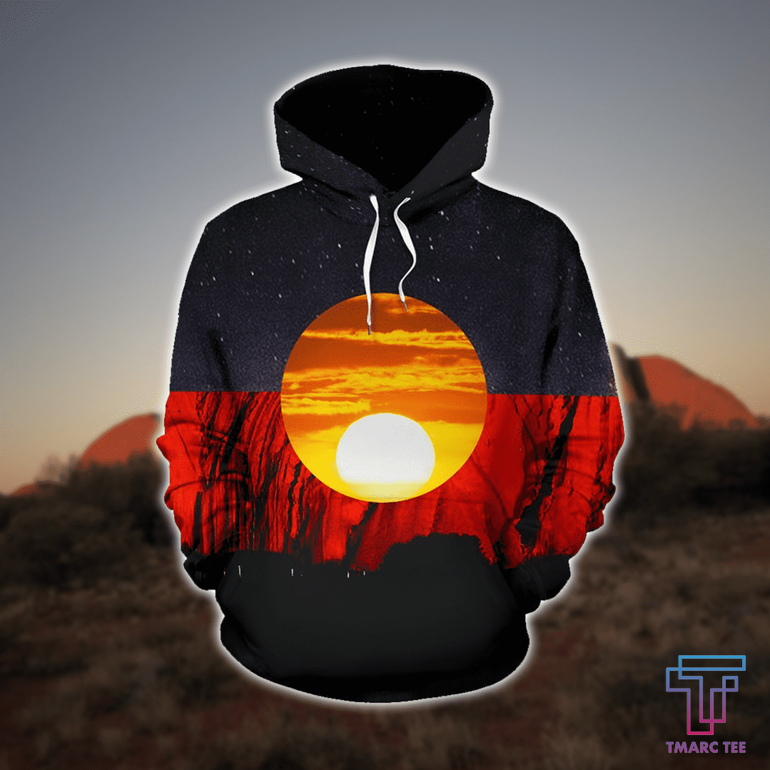 Tmarc Tee Australia Koori Kangaroo Aboriginal Flag™ All Over Print Hoodies HC