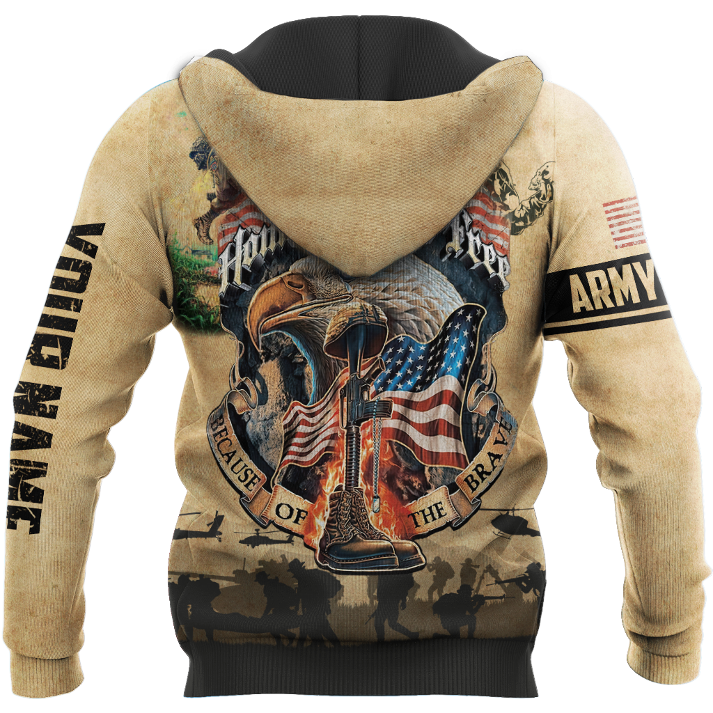 U.S Army veteran Home Free custom name design 3d print shirts Proud Military