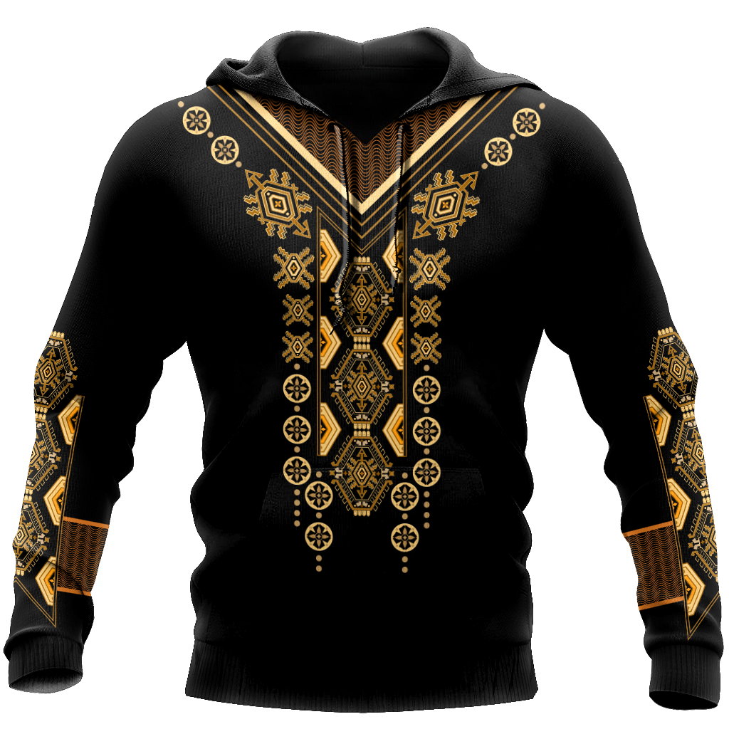 African Culture Dashiki Pattern Unisex Deluxe Hoodie ML