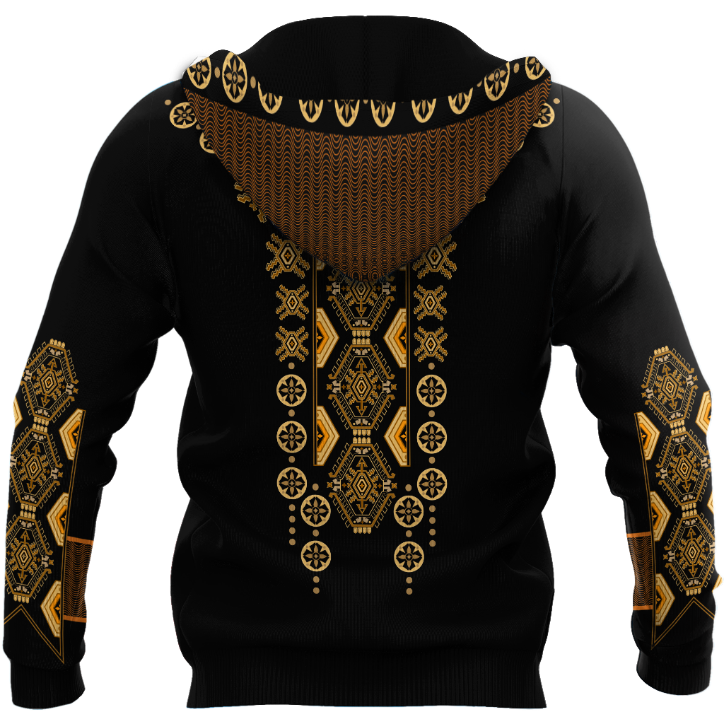African Culture Dashiki Pattern Unisex Deluxe Hoodie ML