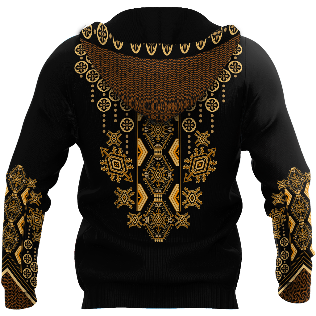 African Culture Dashiki Pattern Unisex Deluxe Hoodie ML