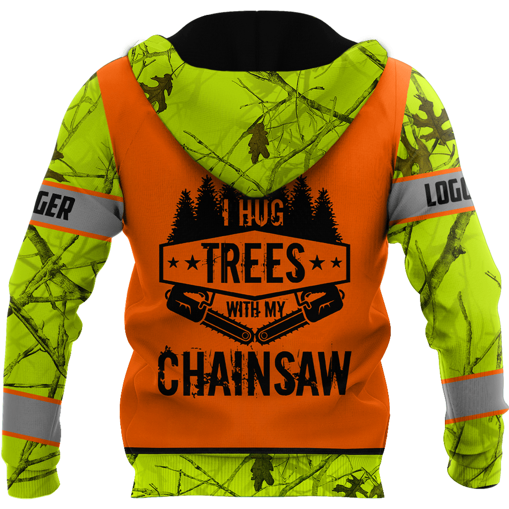 3D Chainsaw Logger Custom Name Unisex Shirts