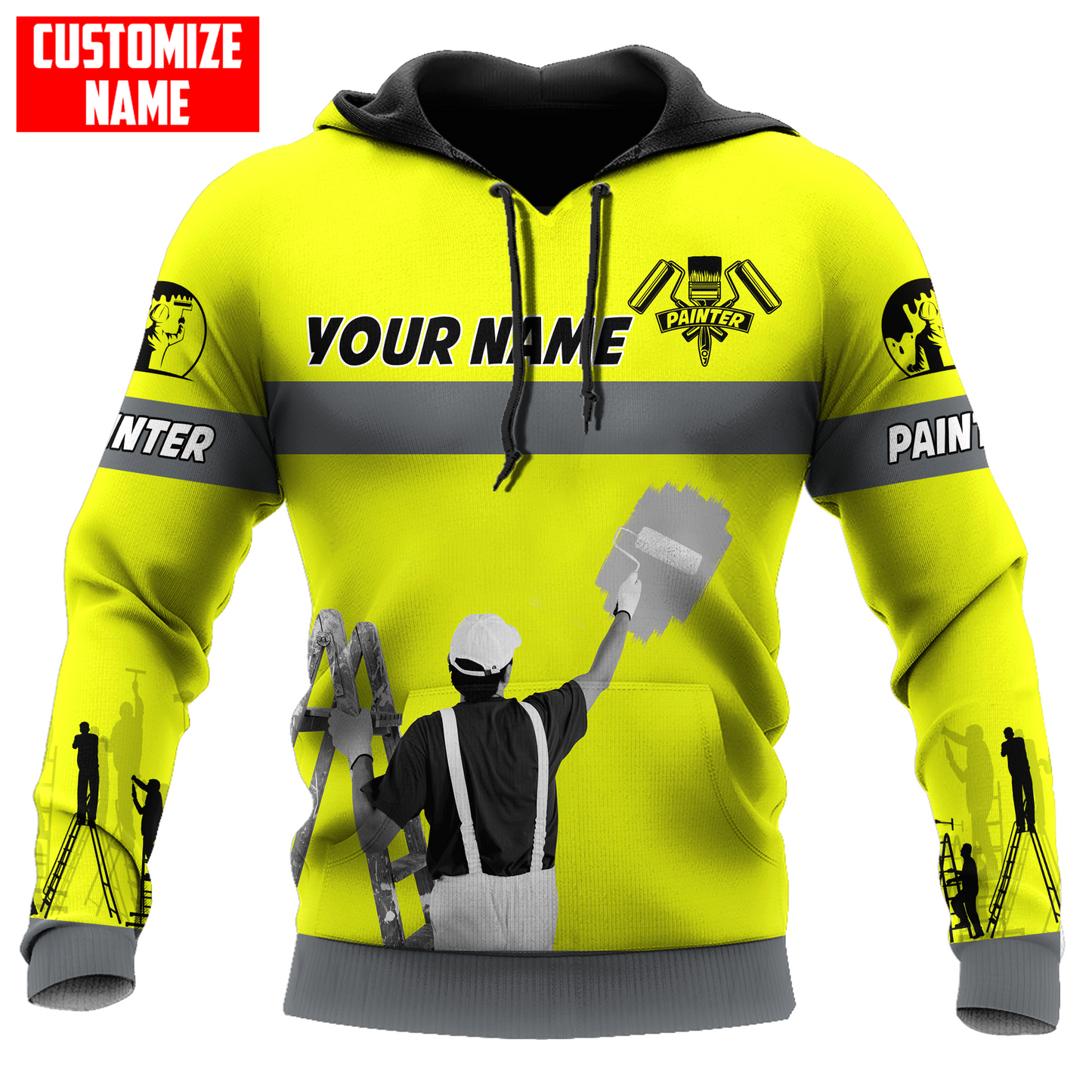 Tmarc Tee Personalized Name Painter 3D All Over Printed Unisex Shirts