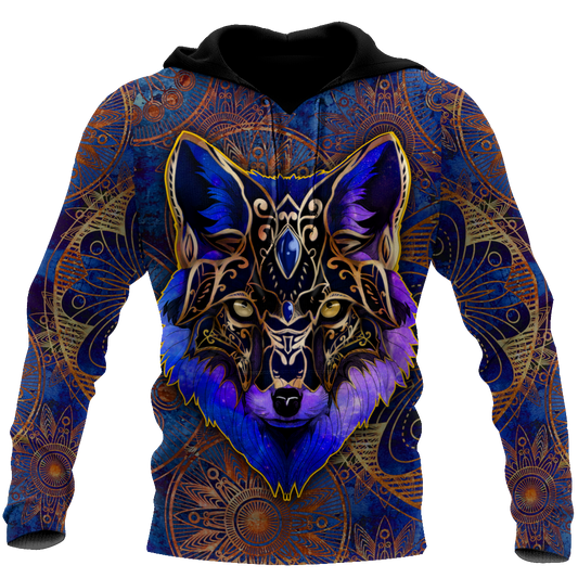 The Alpha Wolf 3D All Over Printed Unisex Deluxe Hoodie ML