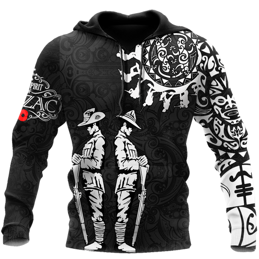 Amazing Polynesian Special Anzac Army Unisex Deluxe Hoodie ML