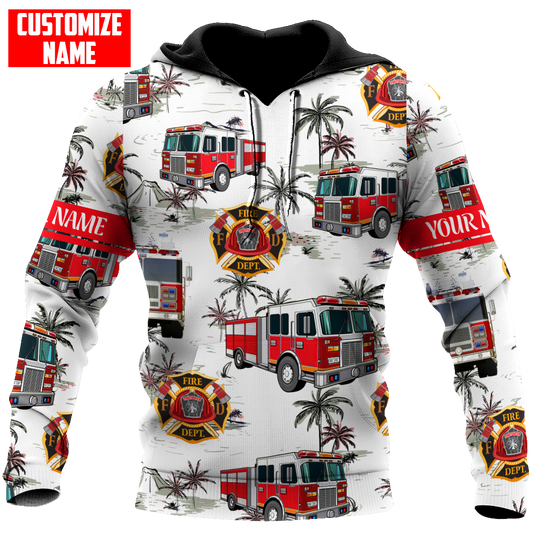 Customize Name Firefigher Hoodie For Men And Women