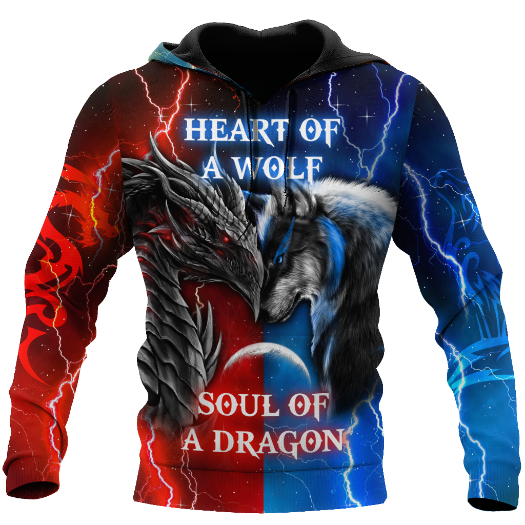 The Power Of Three Souls Dragon Wolf Lion 3D All Over Printed Unisex Shirts