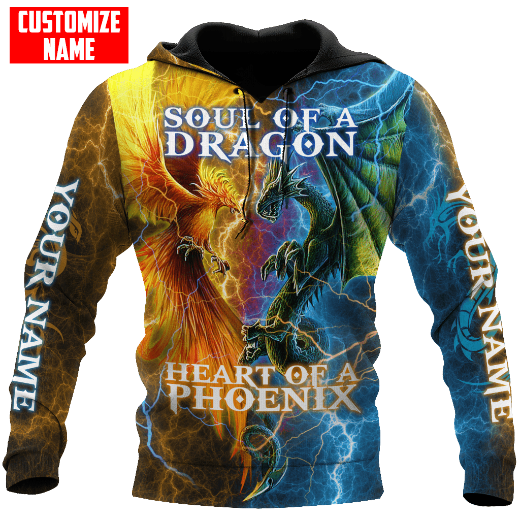 The Power Of Three Souls Dragon Phoenix Lion 3D All Over Printed Unisex Shirts