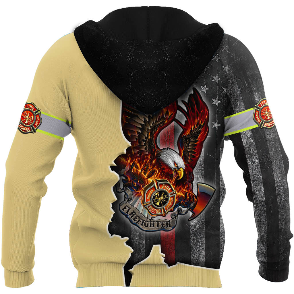 Customize Name Firefighter 3D All Over Printed Unisex Shirts