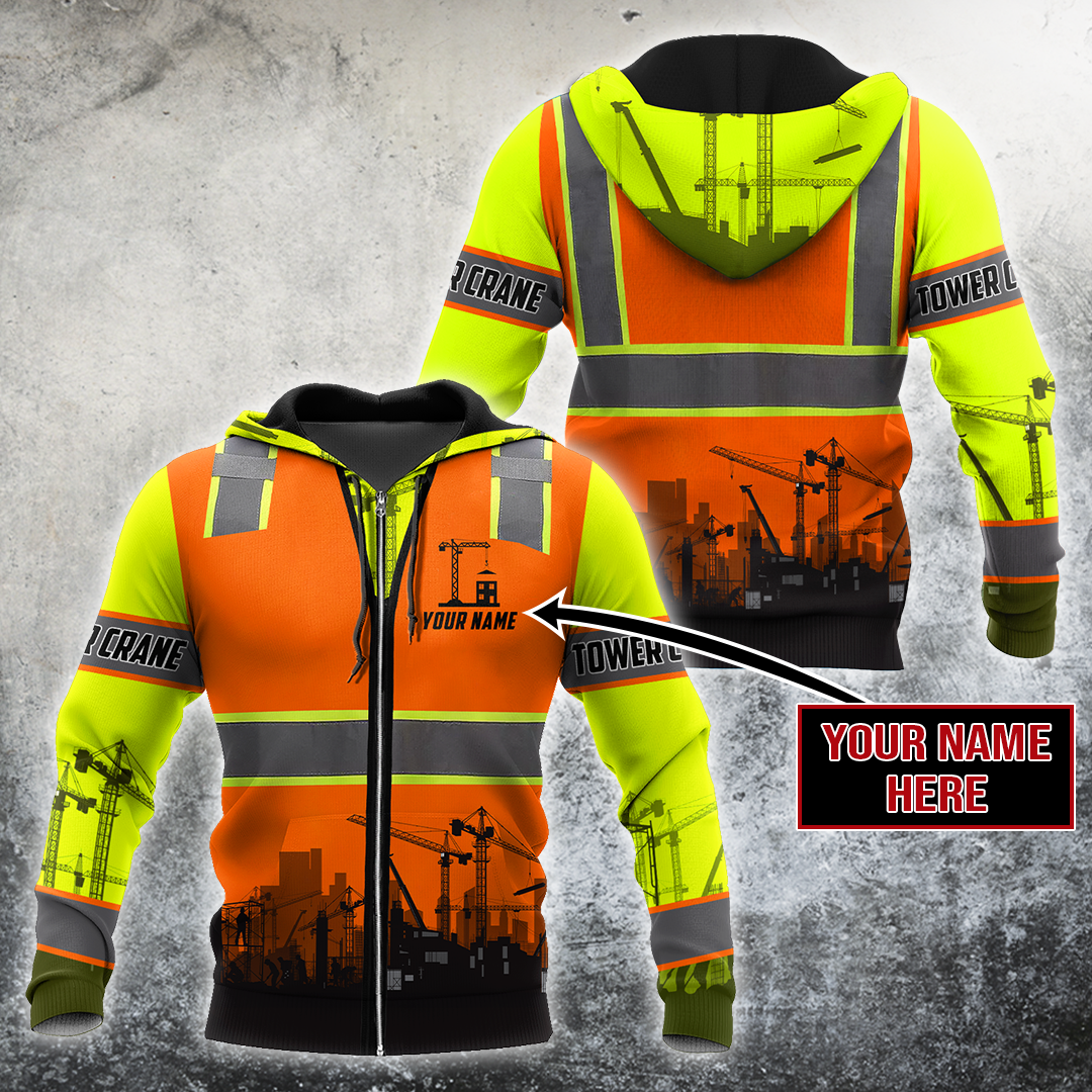 Tower Crane 3D All Over Printed Shirts For Men