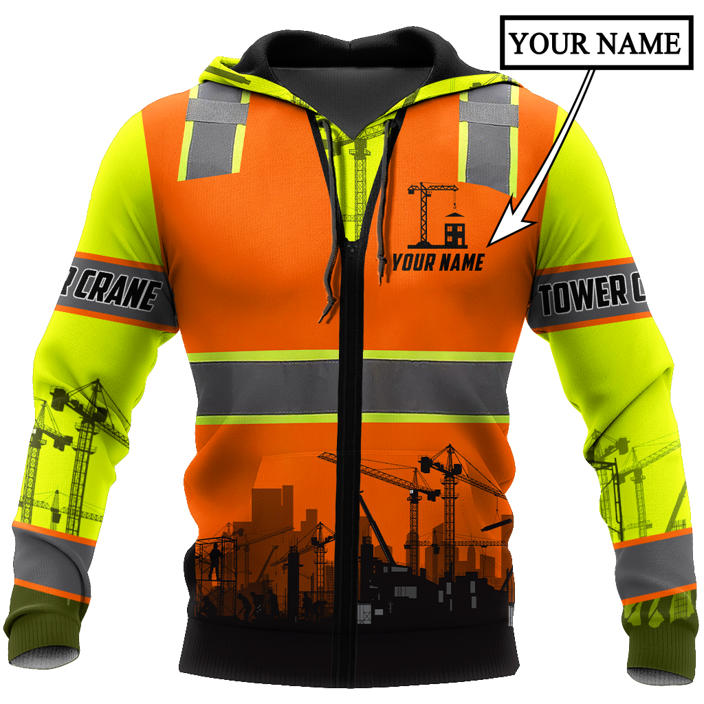 Tower Crane 3D All Over Printed Shirts For Men