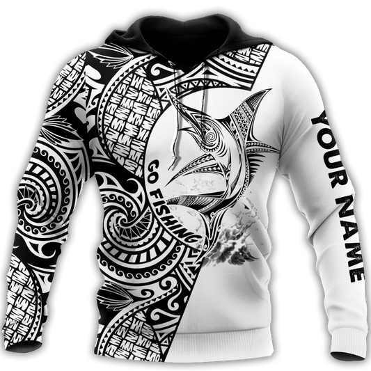 Amazing Polynesian Go Fishing Marline Fish Personalized Unisex Deluxe Hoodie ML