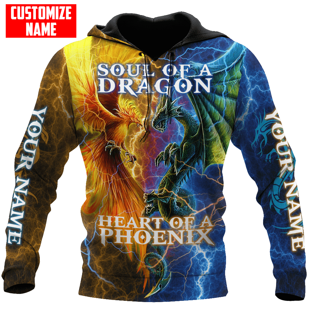 The Power Of Three Souls Dragon Phoenix Lion 3D All Over Printed Unisex Shirts