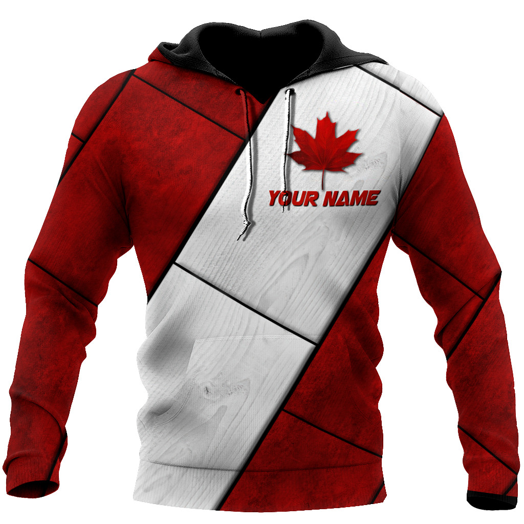 Canada Day No20 Personalized Name Pullover Premium Unisex Hoodie Maple Leaf
