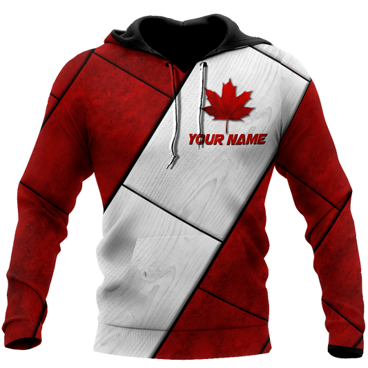 Canada Day No20 Personalized Name Pullover Premium Unisex Hoodie Maple Leaf
