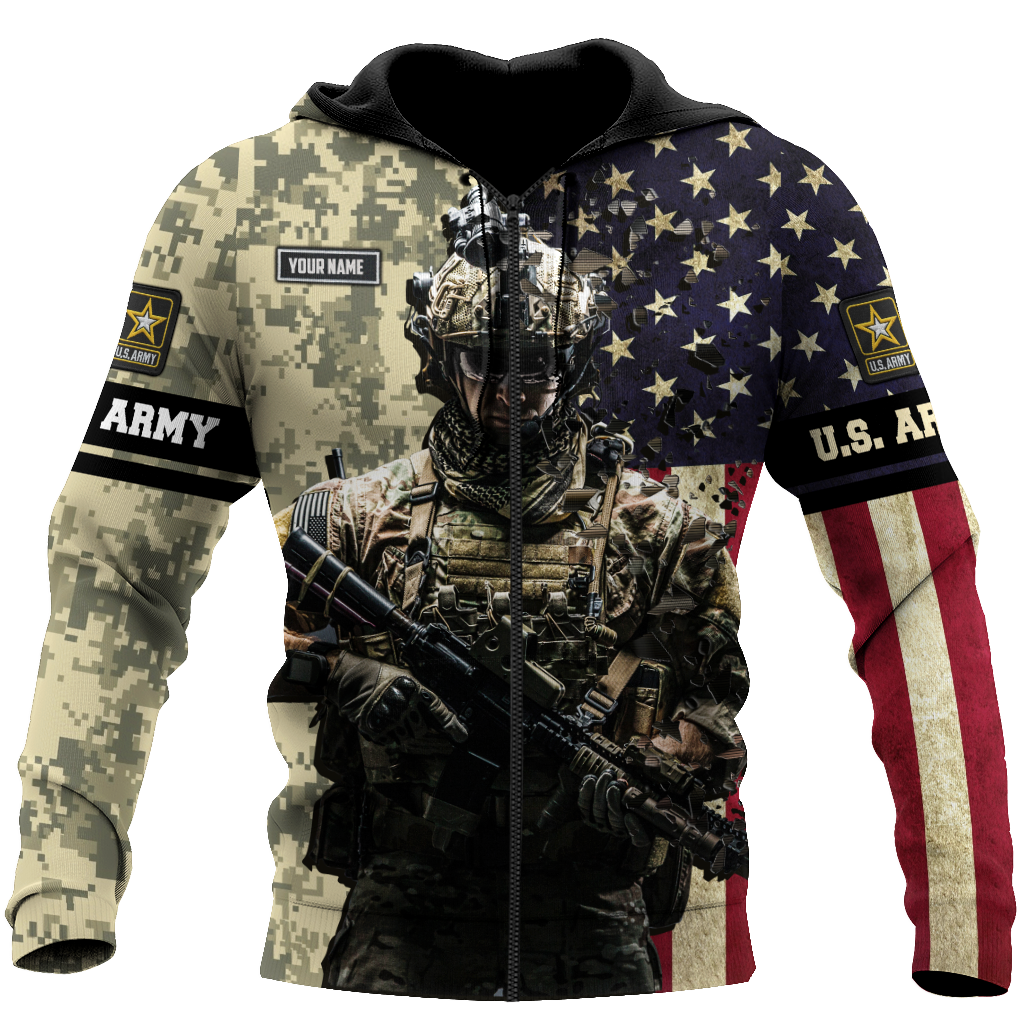 Army Customize Name 3D All Over Printed Shirts MH18112005