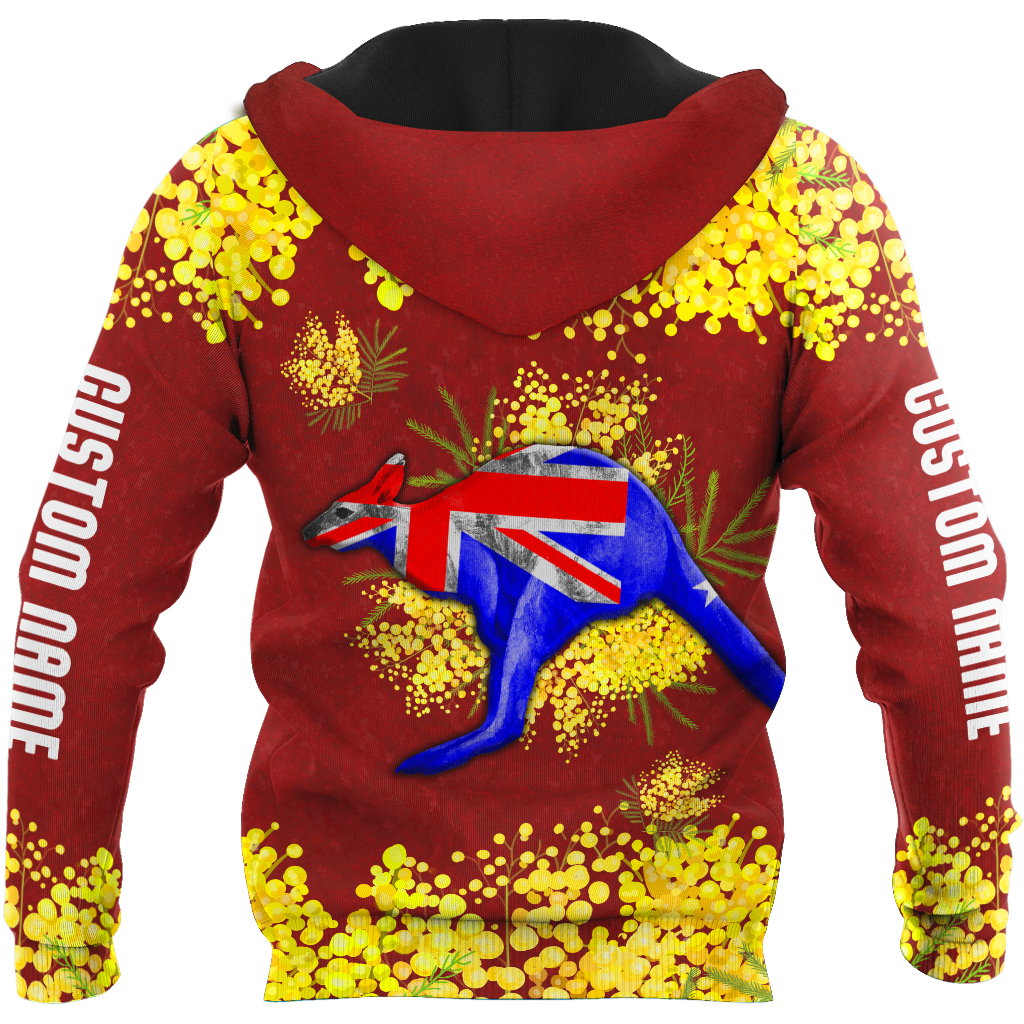 Tmarc Tee Custom name Australia Kangaroo Golden Wattle shirts