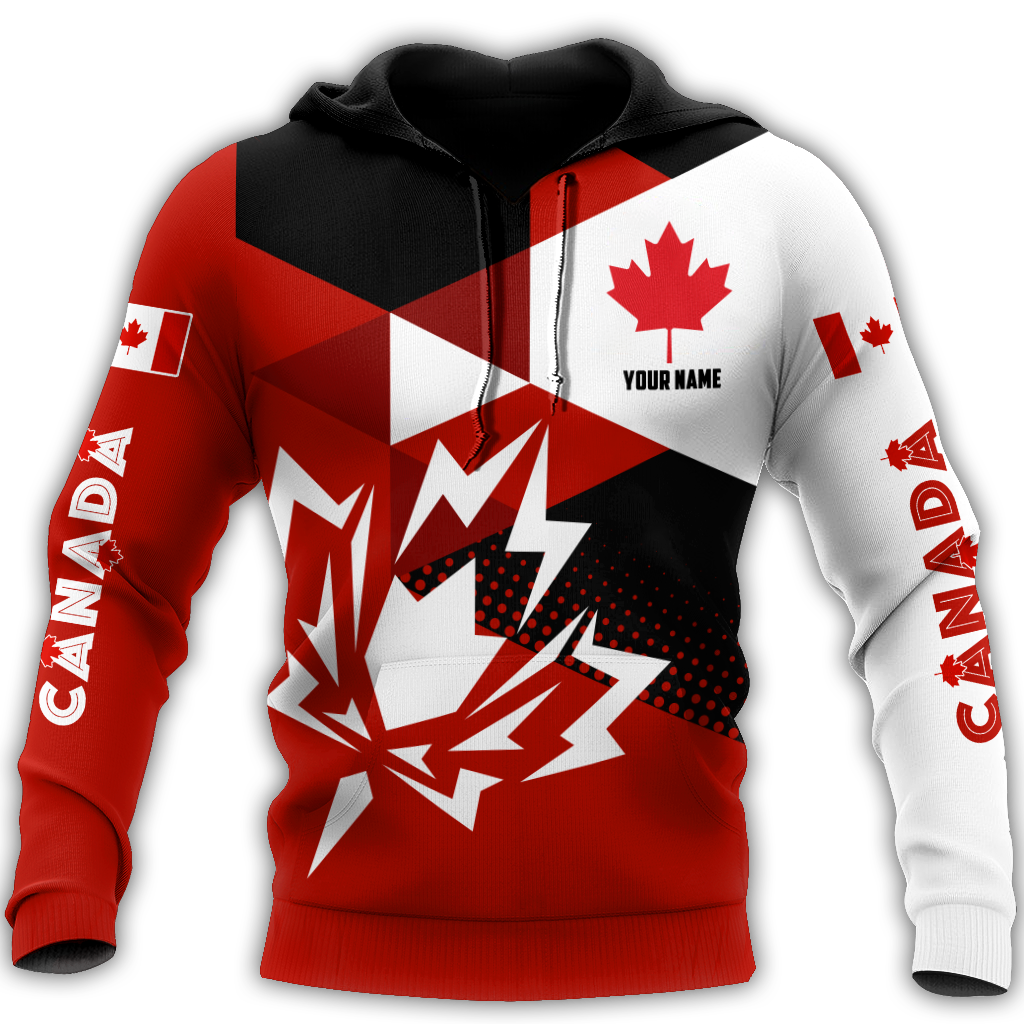 Canada Day No22 Personalized Maple Leaf Pullover Premium Unisex Hoodie