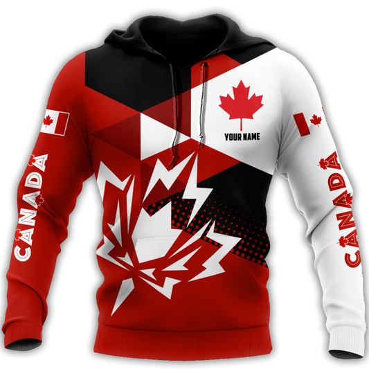 Canada Day No22 Personalized Maple Leaf Pullover Premium Unisex Hoodie
