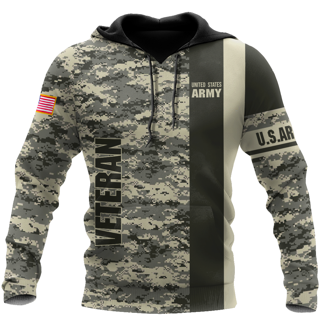 US Army Veteran Personalized name 3D All Over Printed Unisex Shirts