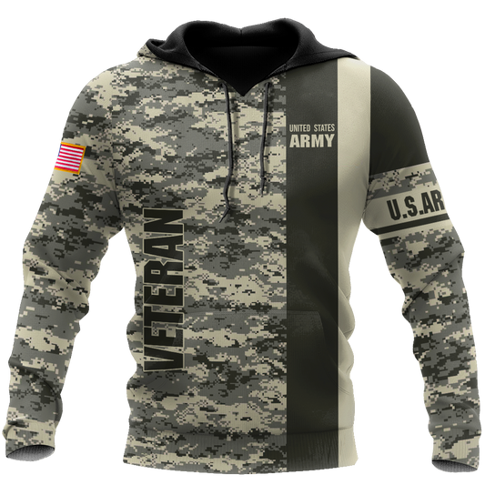 US Army Veteran Personalized name 3D All Over Printed Unisex Shirts
