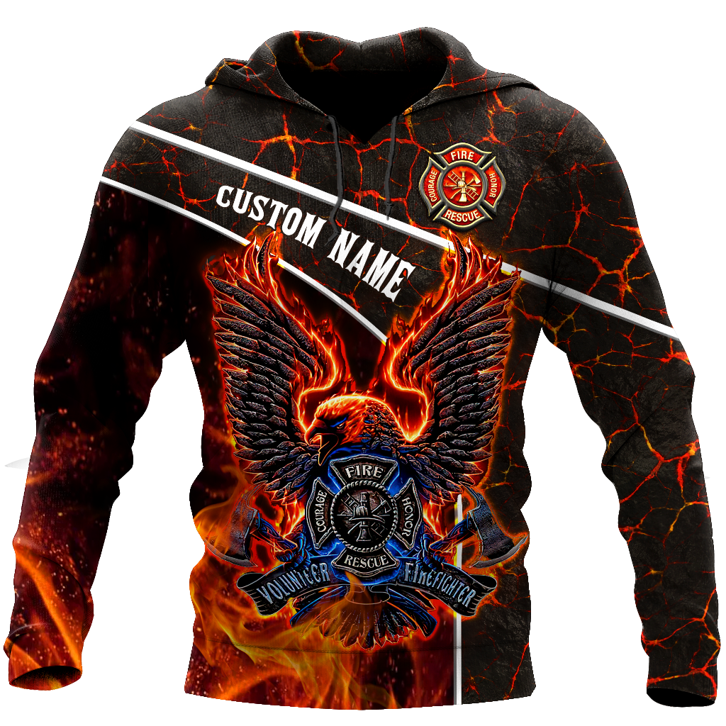 Customize Name Firefighter 3D All Over Printed Unisex Shirts