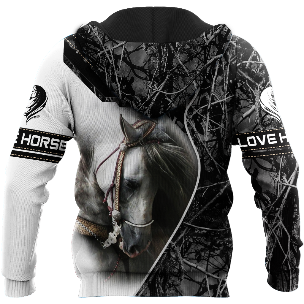 Beautiful White Horse 3D All Over Printed Shirts For Men And Women TR1911202CL