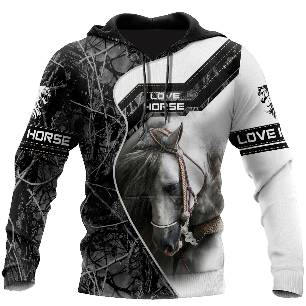 Beautiful White Horse 3D All Over Printed Shirts For Men And Women TR1911202CL