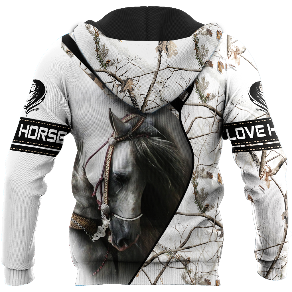 Beautiful White Horse 3D All Over Printed Shirts For Men And Women TR1911205CL