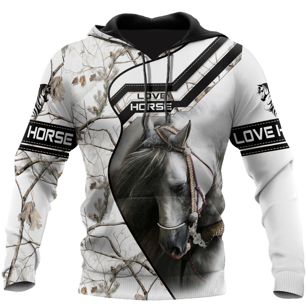 Beautiful White Horse 3D All Over Printed Shirts For Men And Women TR1911205CL