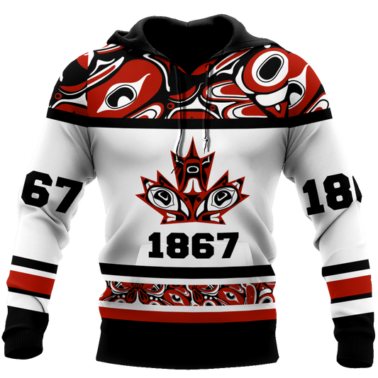 Canada Day No21 Haida 1867 Pullover Premium Unisex Hoodie