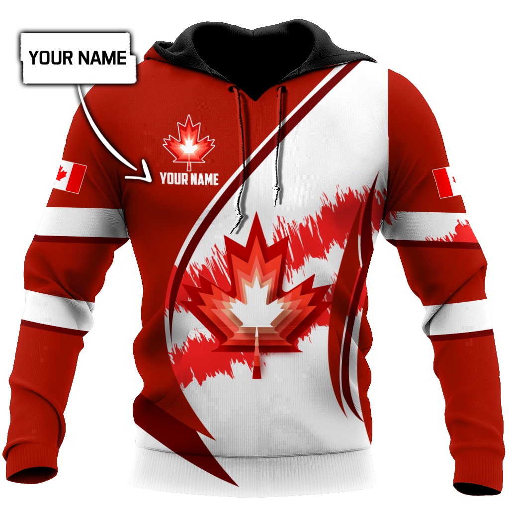 Canada Day No23 Personalized Maple Leaf Pullover Premium Unisex Hoodie