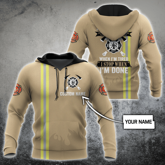 Customize Name Firefighter 3D All Over Printed Unisex Shirts