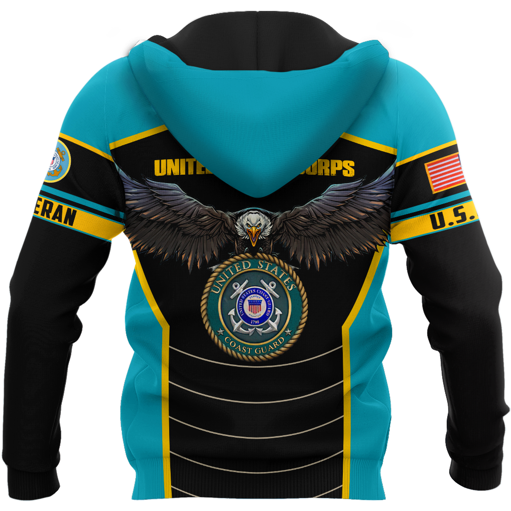 U.S Coast Guard veteran Eagle Pride design 3d print shirts Proud Military
