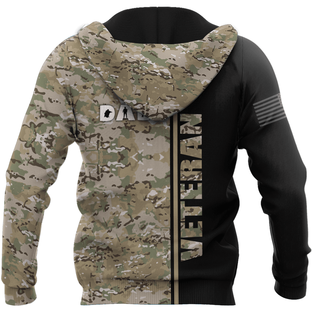 US Veteran Dad Camo 3d printed shirts Proud Military