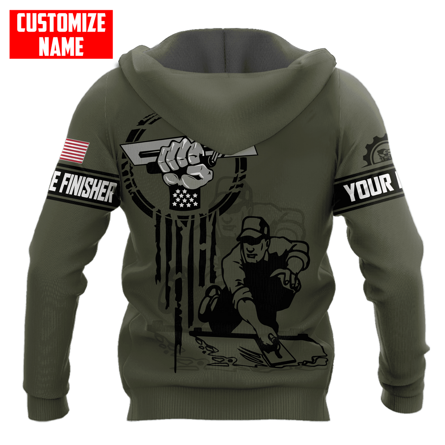 US Concrete Finisher Tool Pride Custom name 3D Printed Shirts