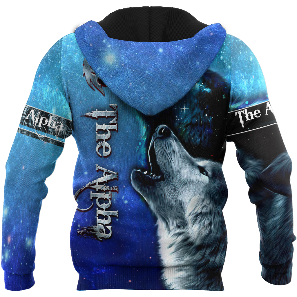 The Alpha Wolf 3D All Over Printed Unisex Deluxe Hoodie ML