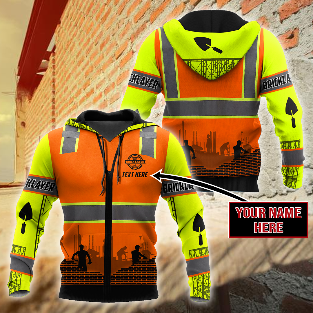 Bricklayer Safety Custom Name 3D All Over Printed Shirts