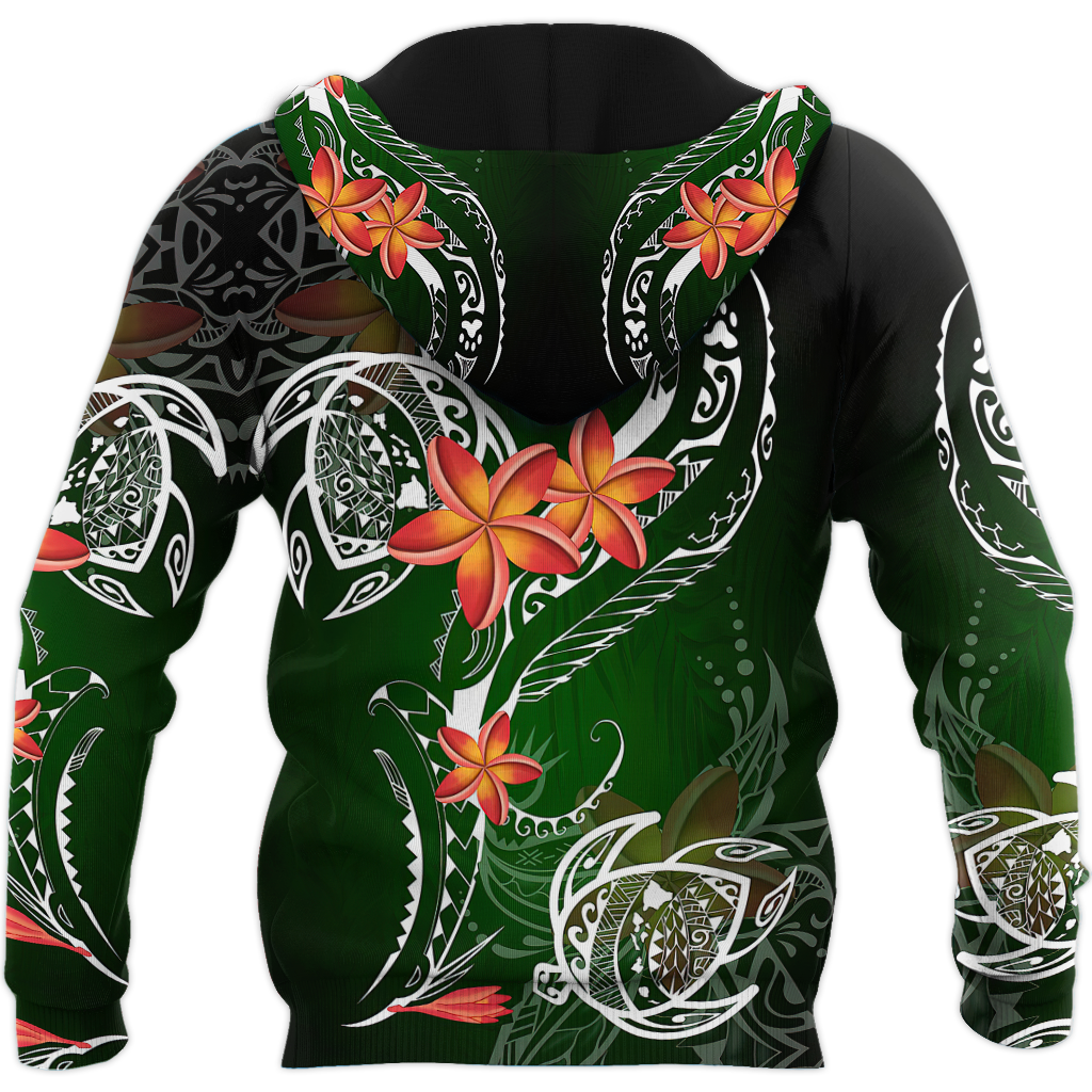 Amazing Polynesian Frangipani And Tattoo Hawaii Style Unisex Deluxe Hoodie ML