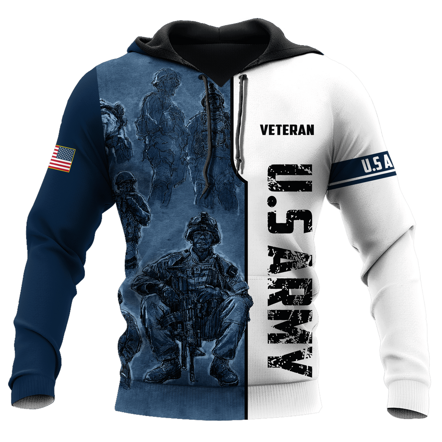 US Veteran 3D All Over Printed Unisex Hoodie