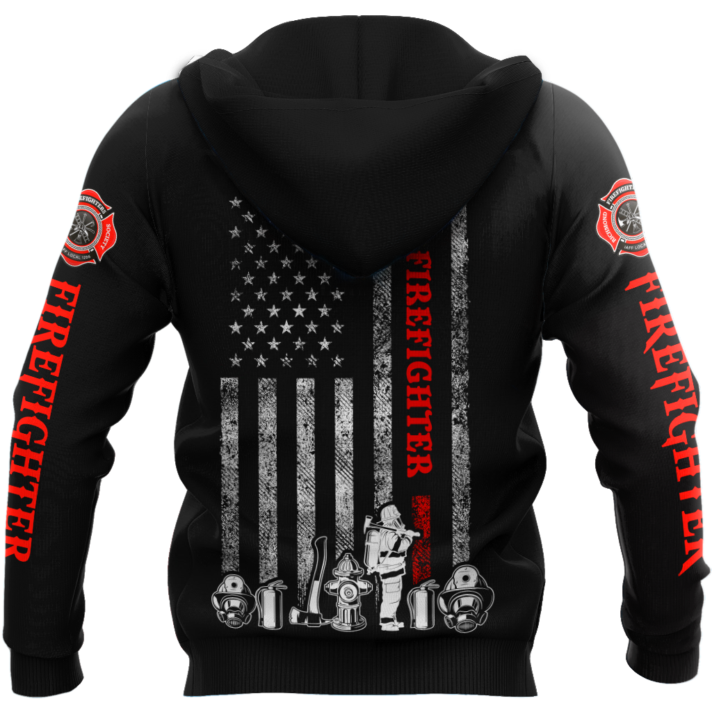 Customize Name Firefighter 3D All Over Printed Unisex Shirts