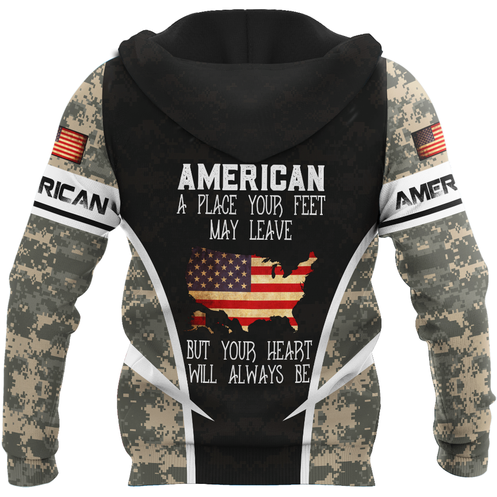 American 3D Over Printed Unisex Deluxe Hoodie ML MH25052102