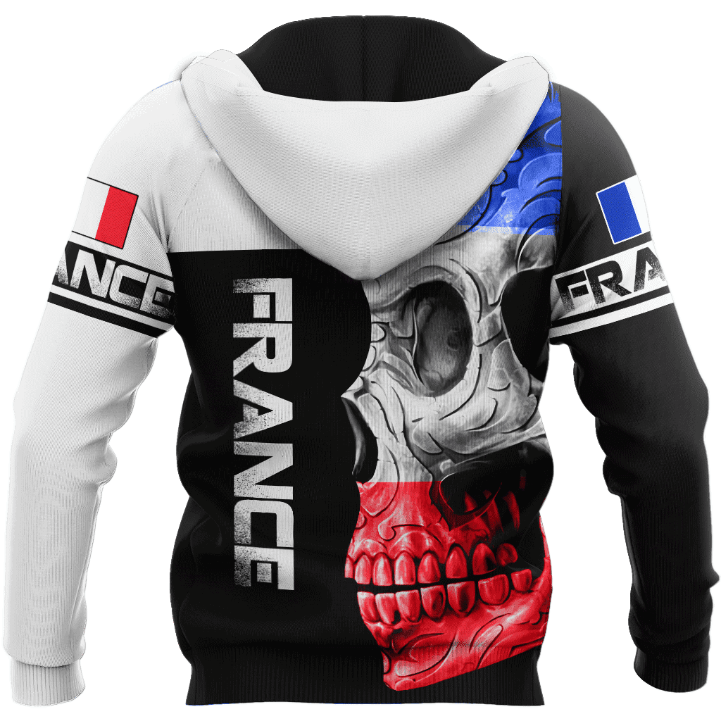 Tmarc Tee Personalized France Skull 3D All Over Printed Shirts