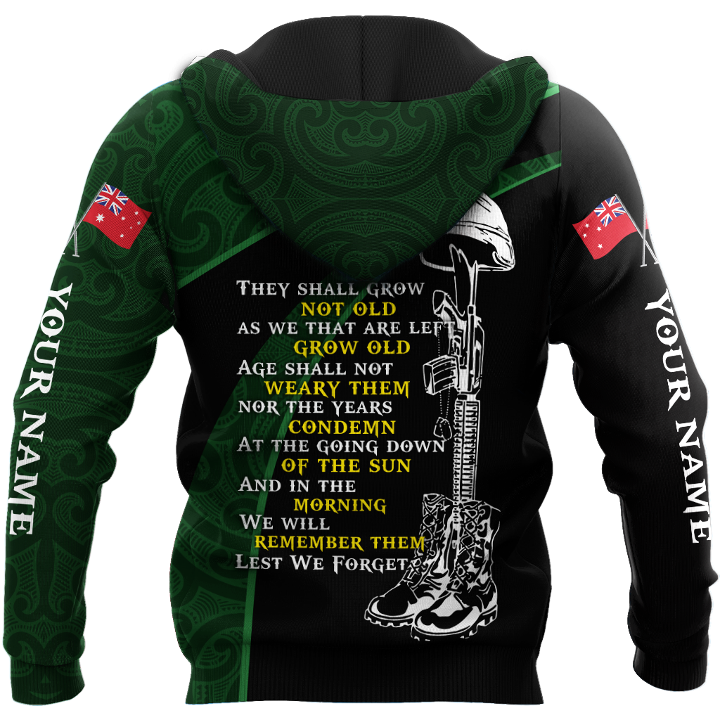 Tmarc Tee Anzac day custom name the ode Australia and Kiwi 3D print shirt