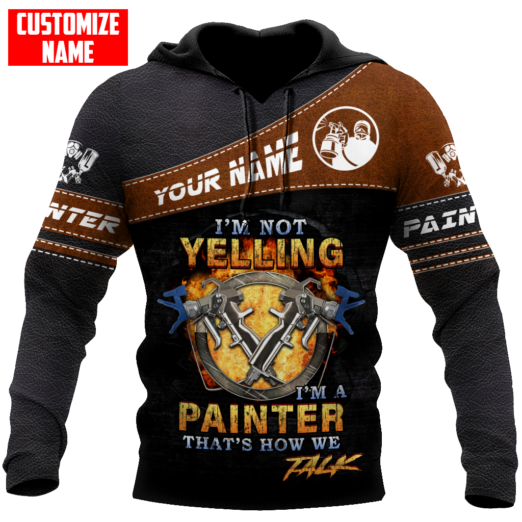 Tmarc Tee Personalized Name Painter 3D All Over Printed Unisex Shirts Leather Texture Ver 2