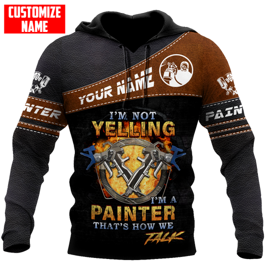 Tmarc Tee Personalized Name Painter 3D All Over Printed Unisex Shirts Leather Texture Ver 2