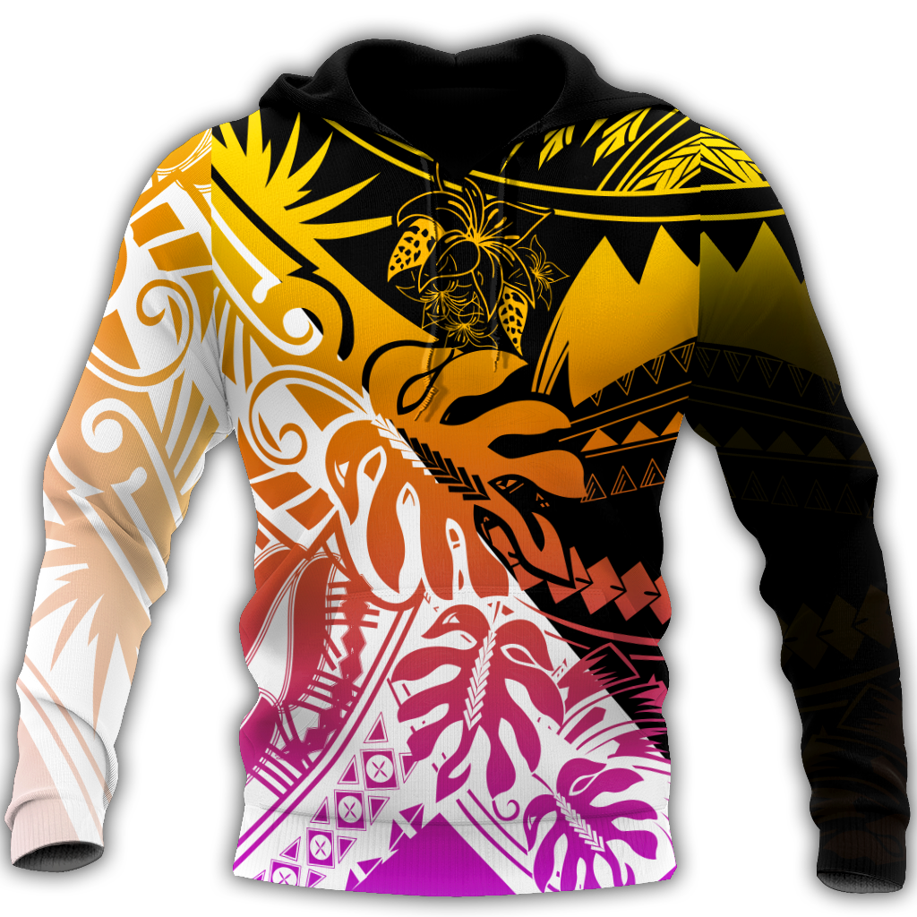 Amazing Polynesian Frangipani Unisex Deluxe Hoodie ML