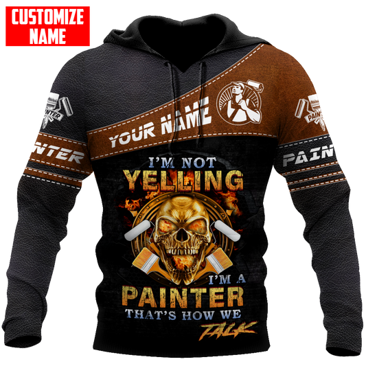 Tmarc Tee Personalized Name Painter 3D All Over Printed Unisex Shirts Leather Texture Ver 3