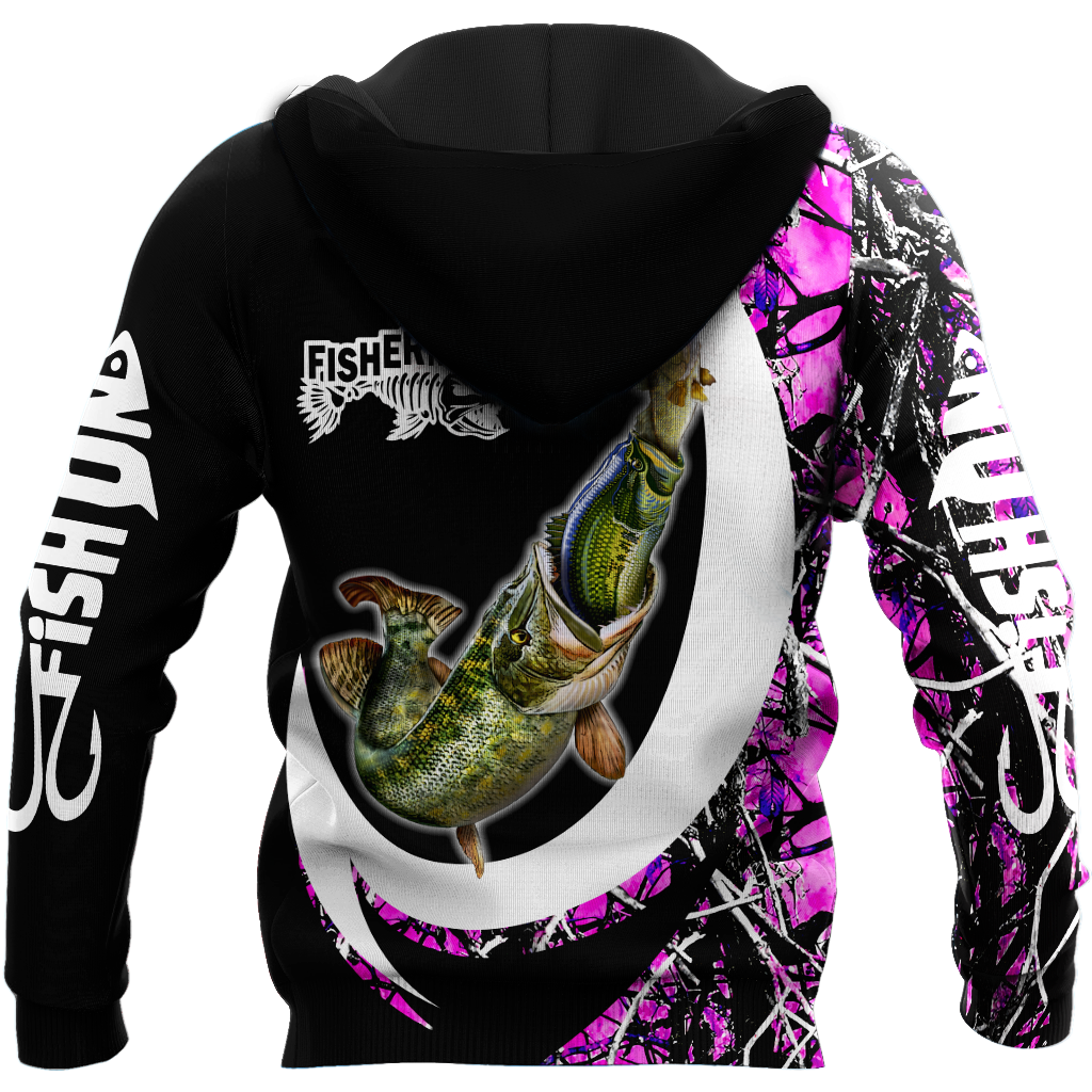 The great fish eats the small Country Girl Camo Hook 3d print shirts